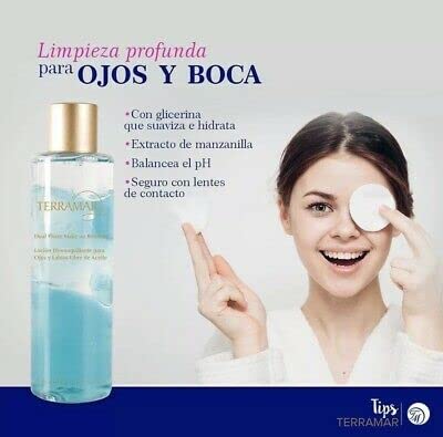Terramar Dual Phase Makeup Remover - Oil & Water Formula for Gentle Eye & Face Cleansing | Perfect for Sensitive Skin & Waterproof Makeup Removal