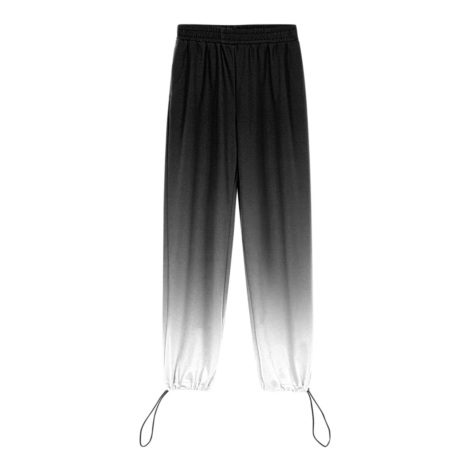 Women's High Waist Joggers with Pockets - Stretchy Lounge Yoga Running Pants, Baggy Sweatpants with Cinch Bottom for Workout, Yoga, Travel & Sleep