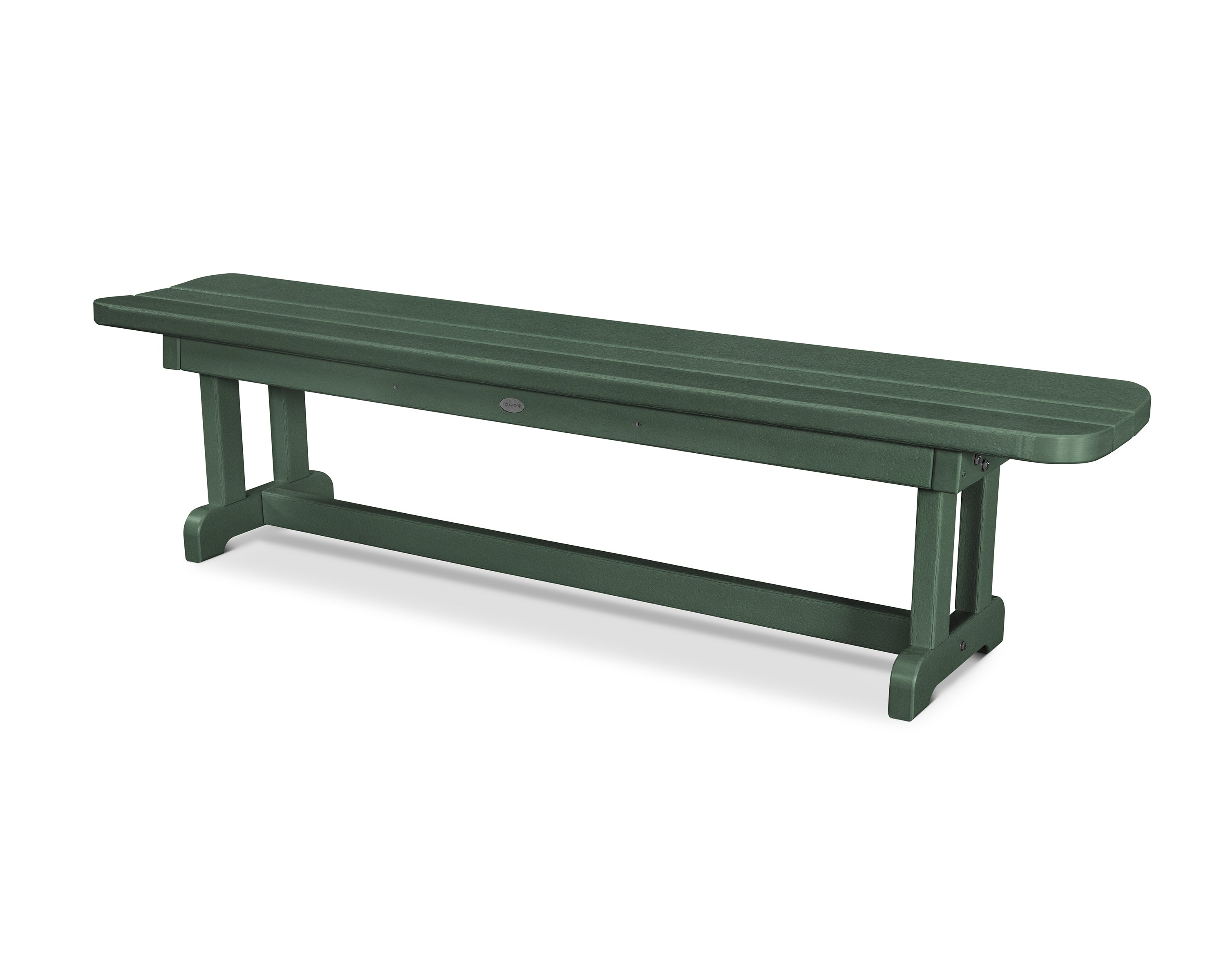 POLYWOOD Park 72 Harvester Backless Bench - Durable Outdoor Furniture for Patio, Garden & Backyard - Weather-Resistant & Low Maintenance