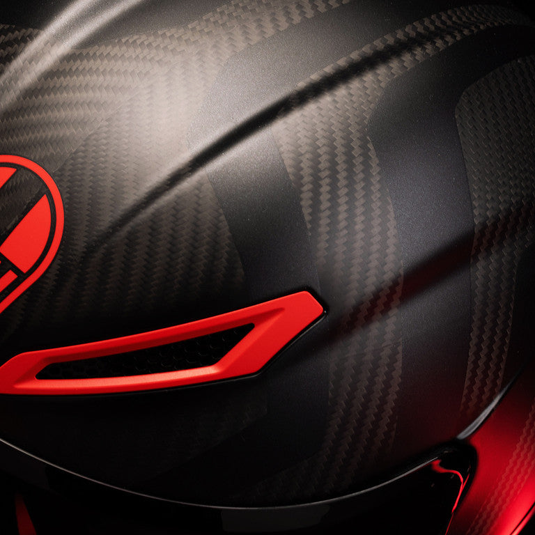 AGV Pista GP RR ECE 22.06 Motorcycle Helmet - Intrepido Carbon Fiber with Black & Red Design - High-Performance Racing Helmet for Track & Street Riding
