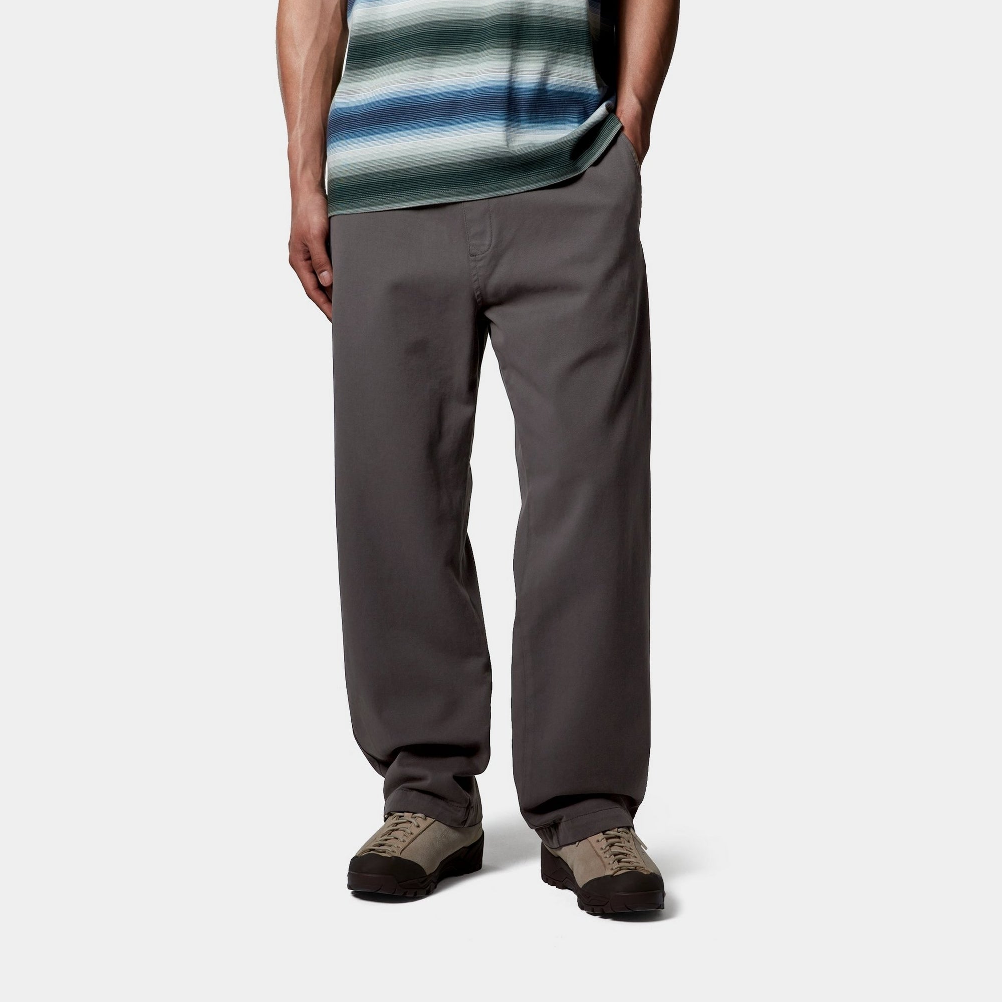 Floyde Men's Casual Pants - Graphite Garment Dyed Slim Fit Chinos for Work, Travel & Everyday Wear