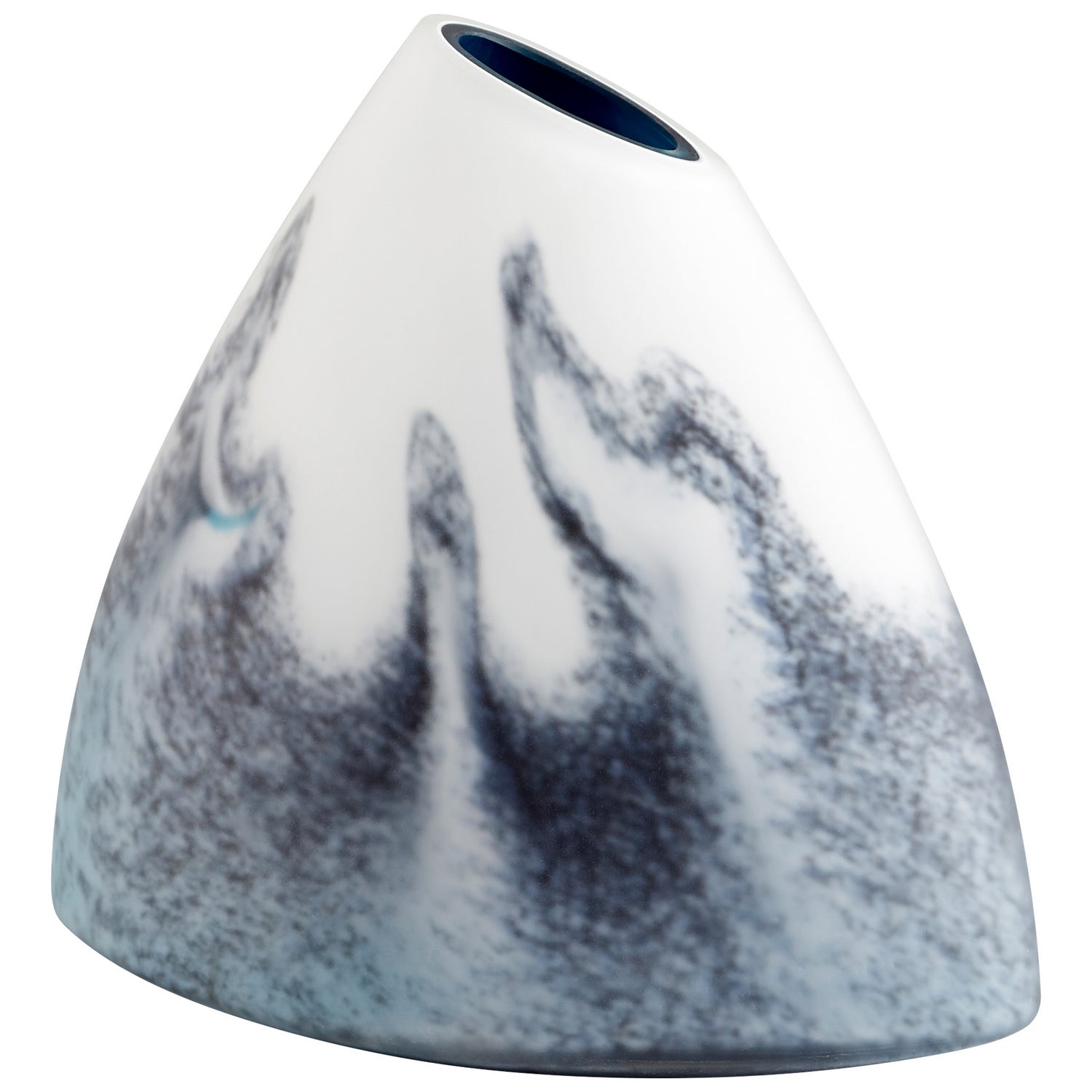 Cyan Design 11079 Mystic Falls Vase - Blue and White Ceramic Vase for Home Decor, Small Table Centerpiece for Living Room, Dining Table, or Wedding Decor