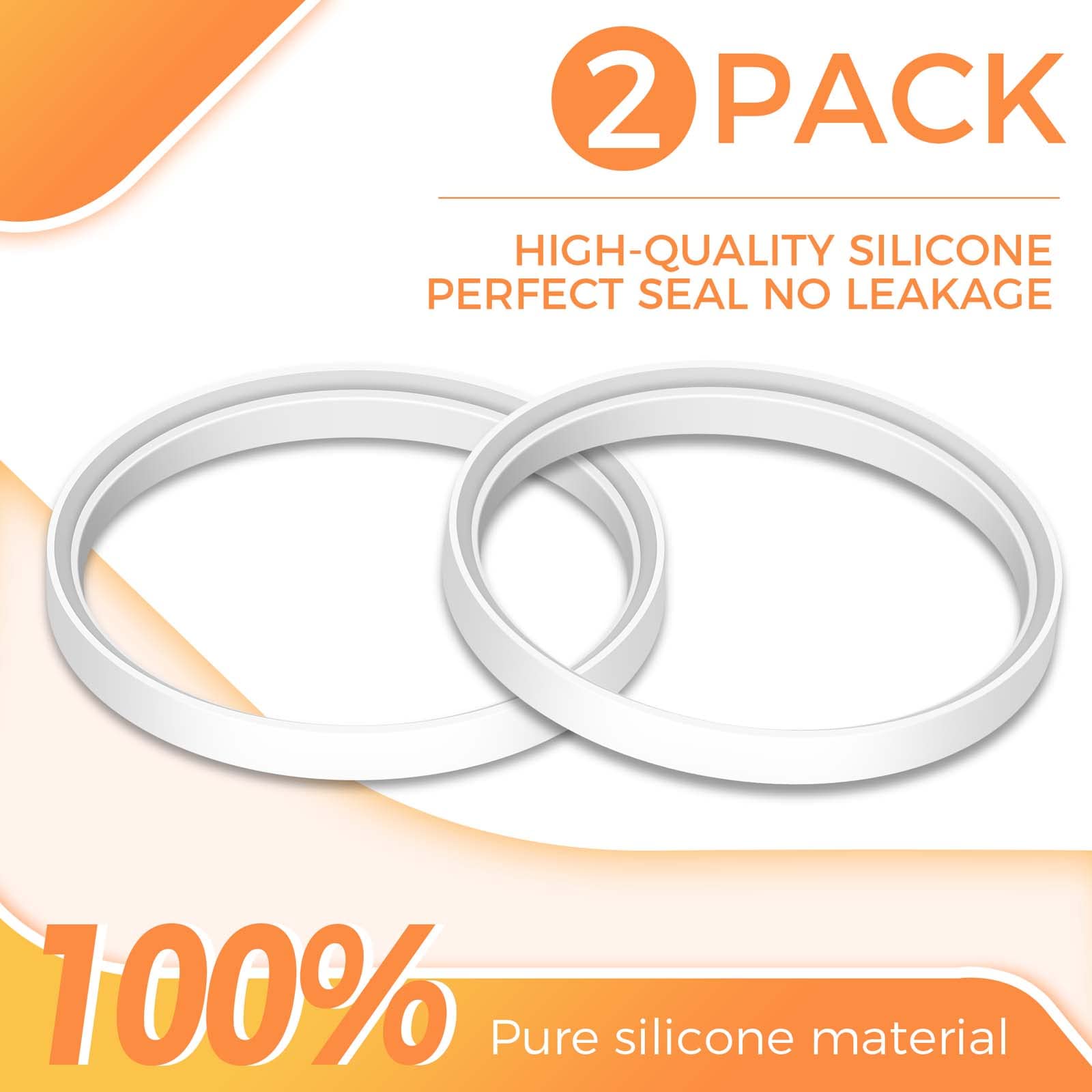 Premium Hakka Sausage Stuffer Replacement Plunger Gasket - Compatible with 3/5/7L Vertical & Horizontal Sausage Makers - 2 Pack - Ideal for Home Kitchen, Butcher Shop & Commercial Food Processing