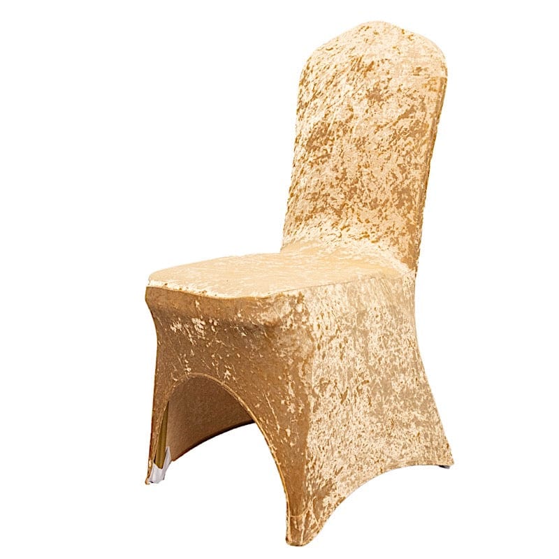 Luxury Crushed Velvet Stretch Spandex Banquet Chair Covers - Elegant & Durable for Weddings, Parties, and Events