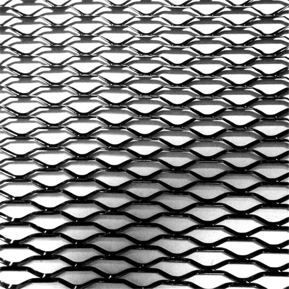 40 x 13 Inch Universal Black Aluminum Alloy Car Grill Mesh - 8x25mm Rhombic Hole Pattern for Automotive Grille Insert & Bumper Protection - Durable Seagull Design for Trucks, SUVs & Custom Vehicles (Perfect for Off-Roading & Car Modifications)