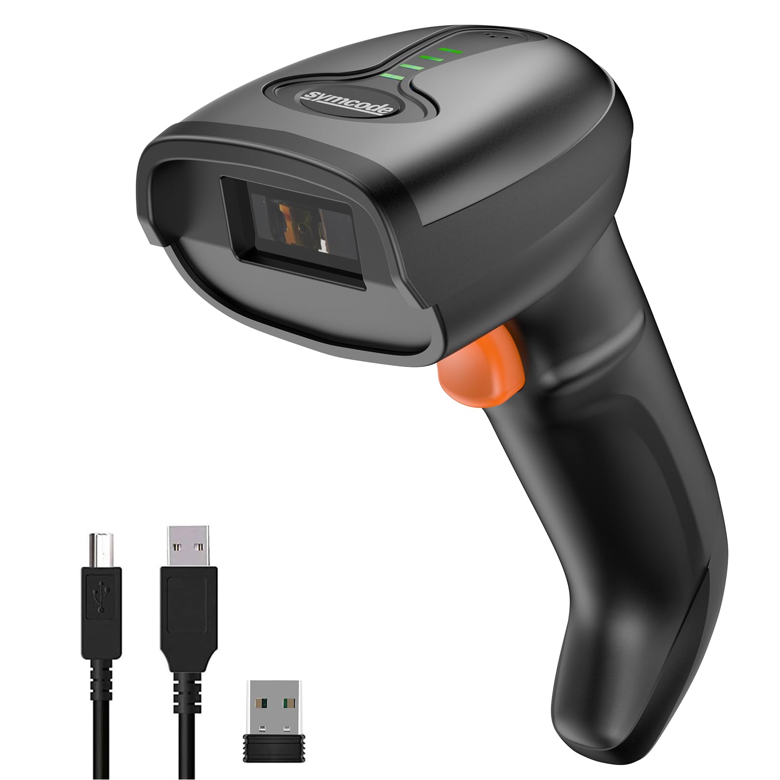 Wireless Barcode Scanner - 3-in-1 Bluetooth 6.0 & USB 2.0 Handheld Laser Reader, Rechargeable 1D Symcode Scanner for Retail, Warehouse & Inventory Management