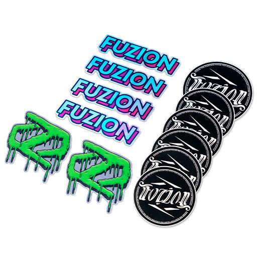 Fuzion Sticker 12 Pack - Premium Vinyl Decals for Laptops, Water Bottles & DIY Crafts - Durable, Waterproof Stickers for Personalization and Decor