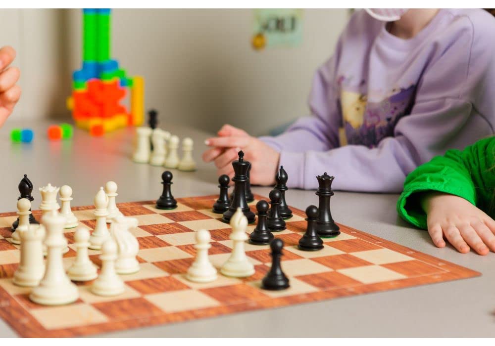 Premium Quadruple Weighted Mahogany Chess Set by The House of Staunton - Luxury Tournament Chess Board for Adults & Seniors - Perfect for Home, Office & Club Tournaments