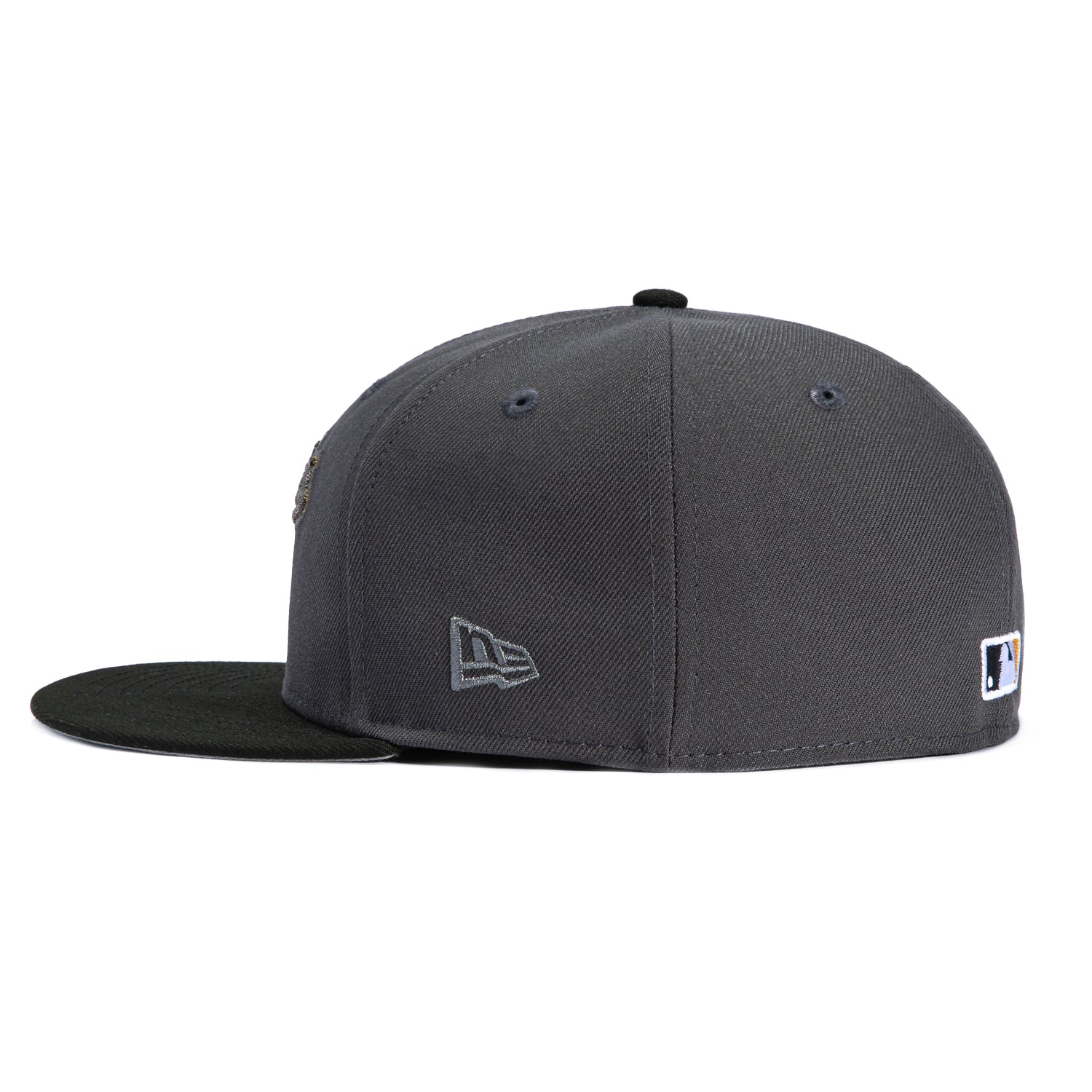 New Era 59Fifty Los Angeles Dodgers Shohei Ohtani 50/50 Patch Script Hat - Graphite, Black & Metallic Gold | Official MLB Baseball Cap for Men & Women | Perfect for Baseball Games, Sports Events & Streetwear Fashion