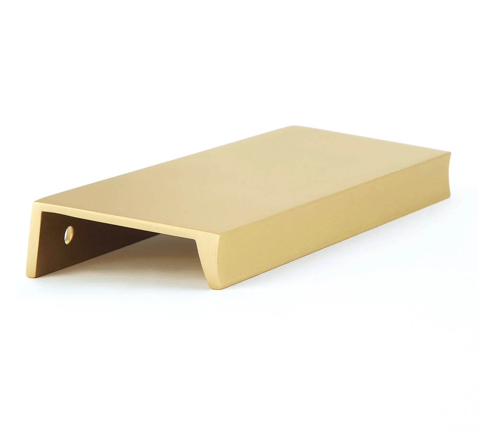 Satin Brass Parker Edge Drawer Pull - Elegant Cabinet Hardware for Kitchen & Bathroom - Perfect for Modern Home Decor & Furniture Upgrade