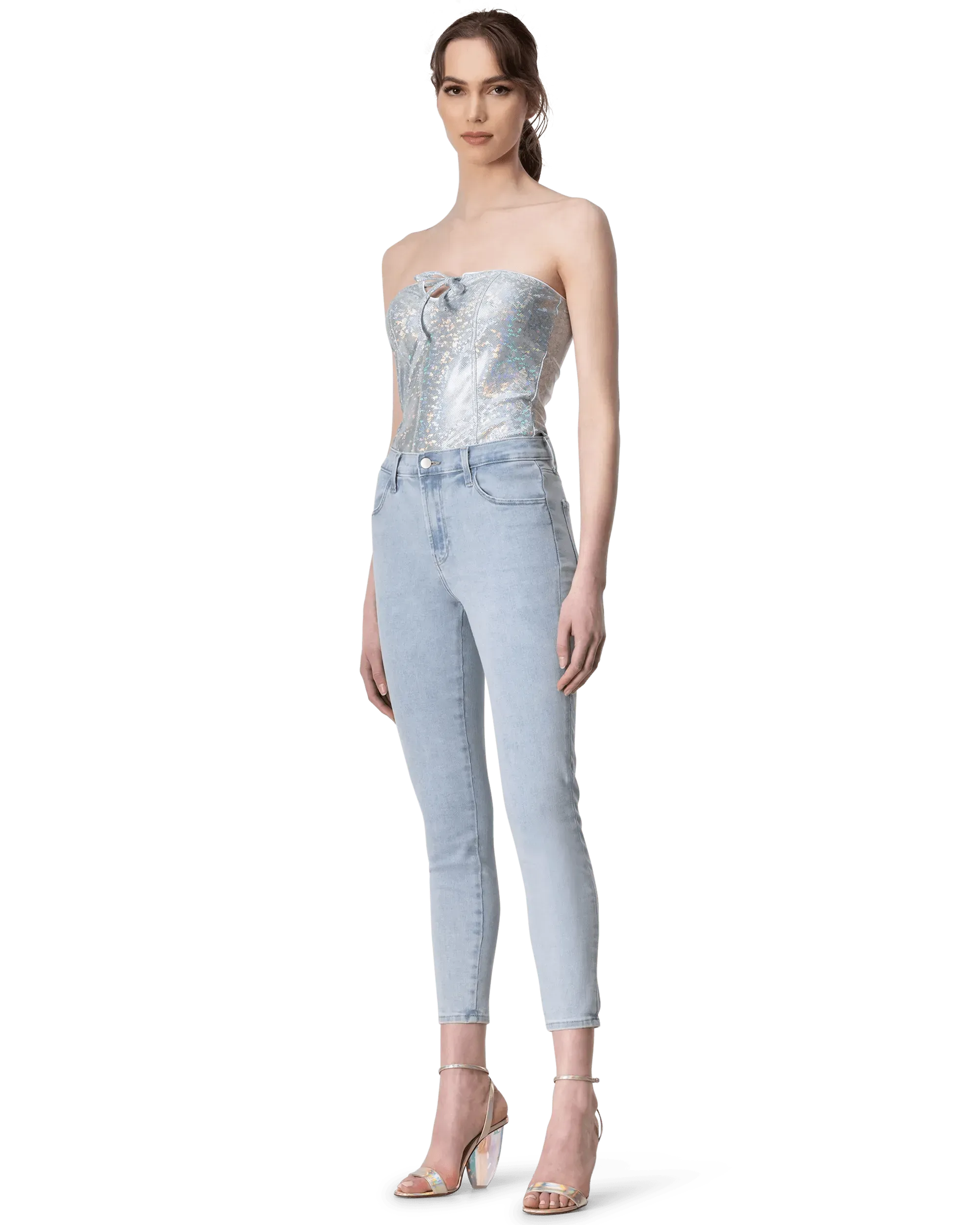 Alana High Rise Cropped Skinny Jeans for Women - Stretch Denim Pants, Slim Fit Ankle Length, Comfortable & Trendy (Black, Size 6) - Perfect for Casual Outfits, Date Nights & Office Wear