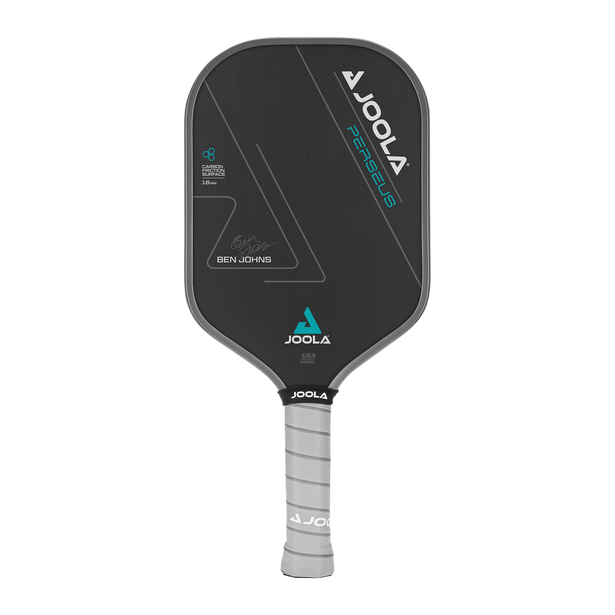 JOOLA Ben Johns Perseus Pickleball Paddle - USAPA Approved Carbon Fiber Paddle with Charged Surface Technology for Power & Control - Larger Sweet Spot for Enhanced Performance - Perfect for Competitive Play & Recreational Pickleball Games