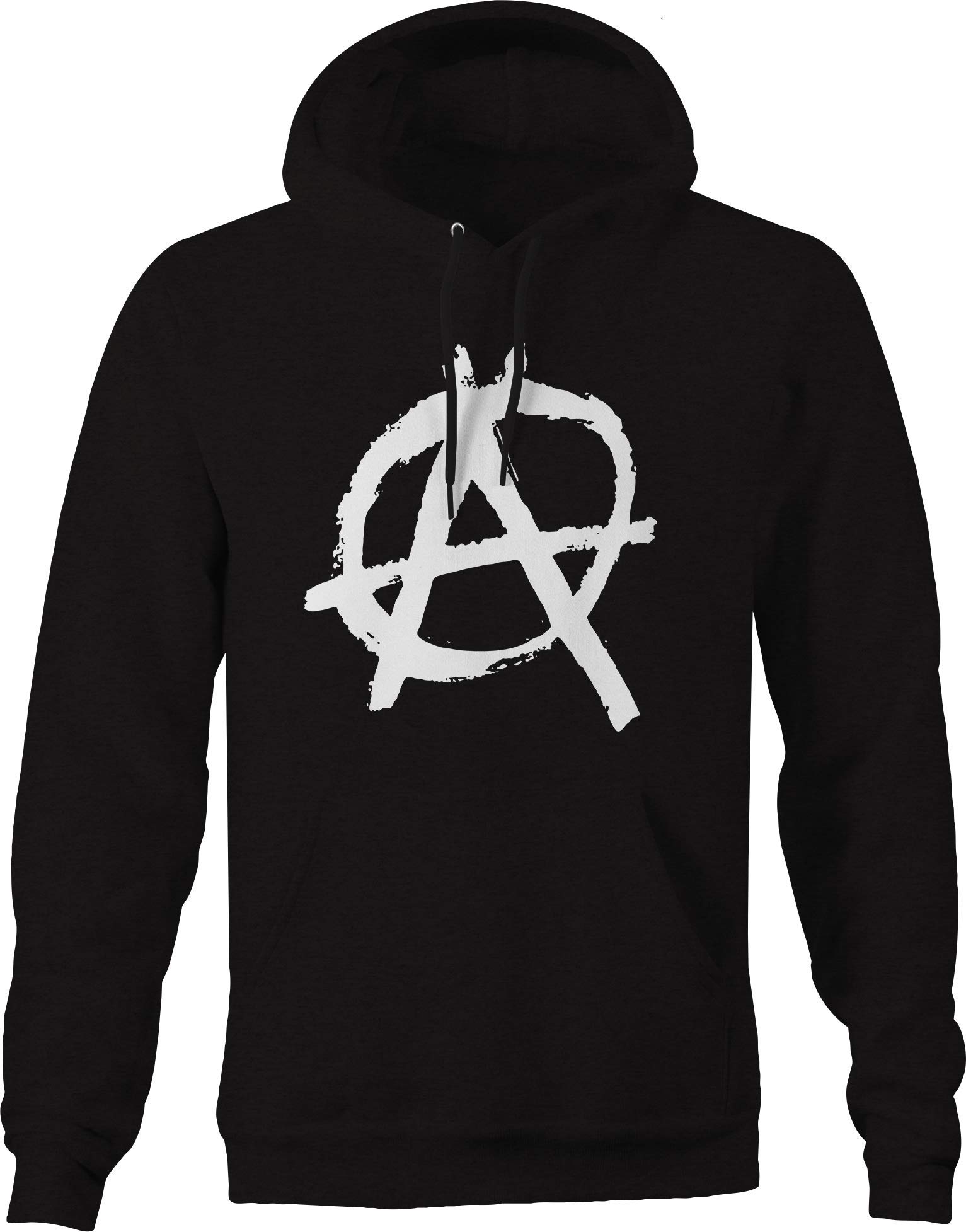 Punk Anarchy Hoodies for Men - Black Gothic Streetwear Pullover | Perfect for Concerts, Skateboarding & Urban Fashion