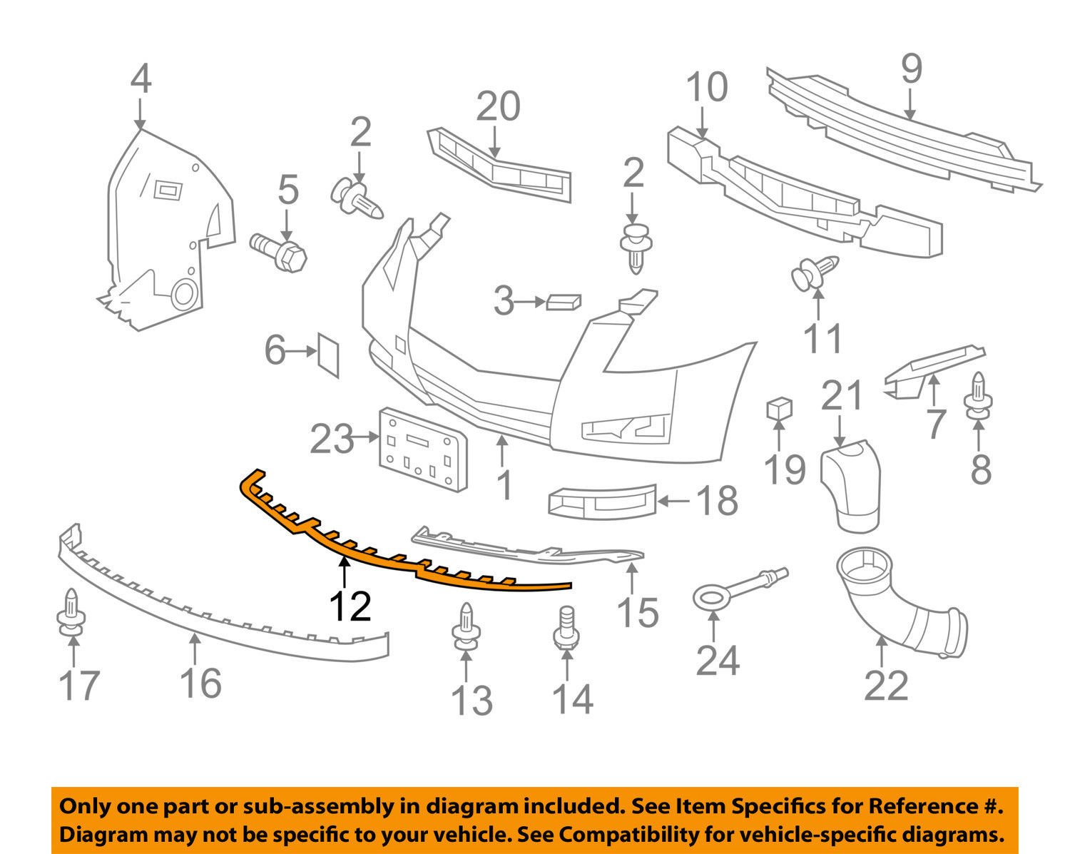 Genuine GM 25970312 Front Lower Bumper Fascia Replacement - Perfect for Chevy, GMC Truck & SUV Repair & Off-Road Protection