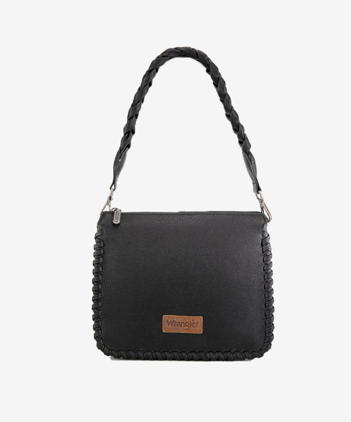 Wrangler Braided Crossbody Bag for Women - Stylish Leather Shoulder Purse with Adjustable Strap, Perfect for Travel, Shopping & Everyday Use