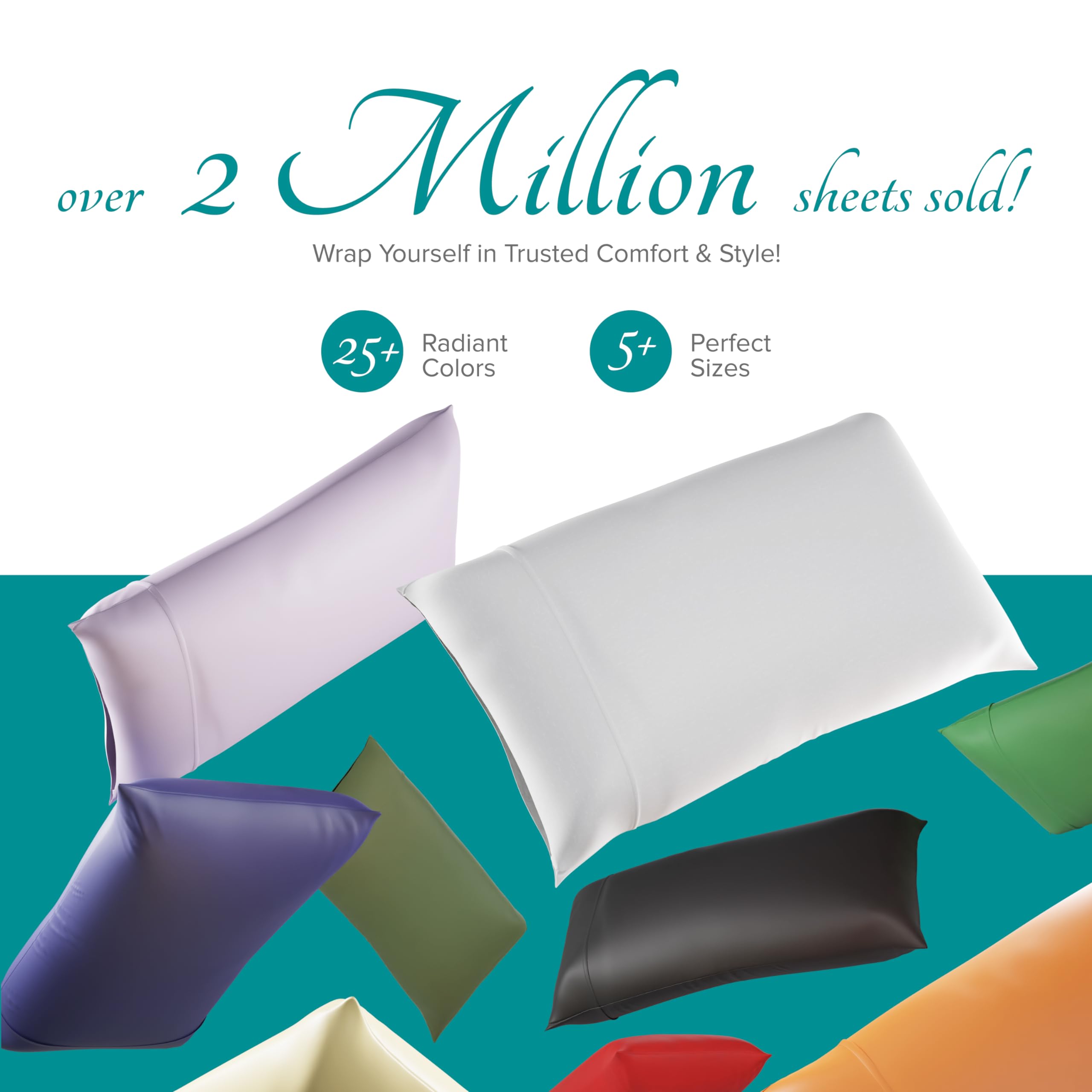 Luxury 100% Egyptian Cotton Queen Sheet Set - 4 PC 800 Thread Count Sateen Weave Bedding, Soft & Cooling Light Blue Sheets with 16