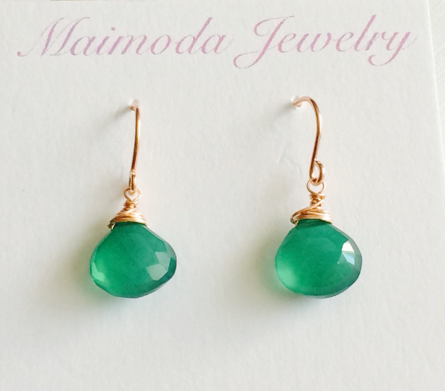 Kala Green Onyx Earrings (E181) – Elegant Handmade Jewelry for Women, Perfect for Parties, Weddings & Special Occasions