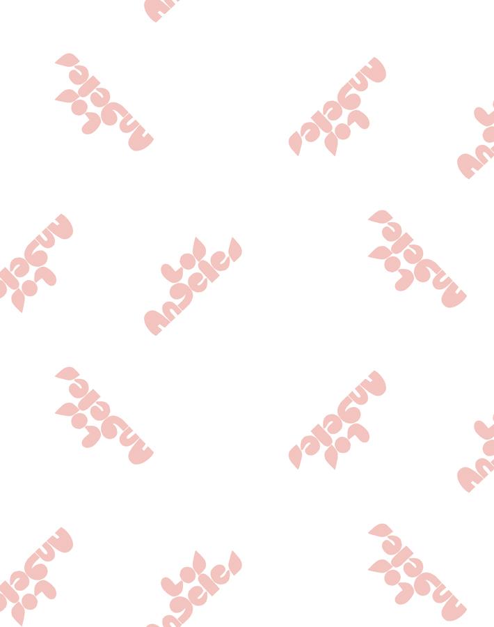 Clare V. Los Angeles Wallpaper - Pink & White Floral Design for Home Decor & Living Room Accent Wall