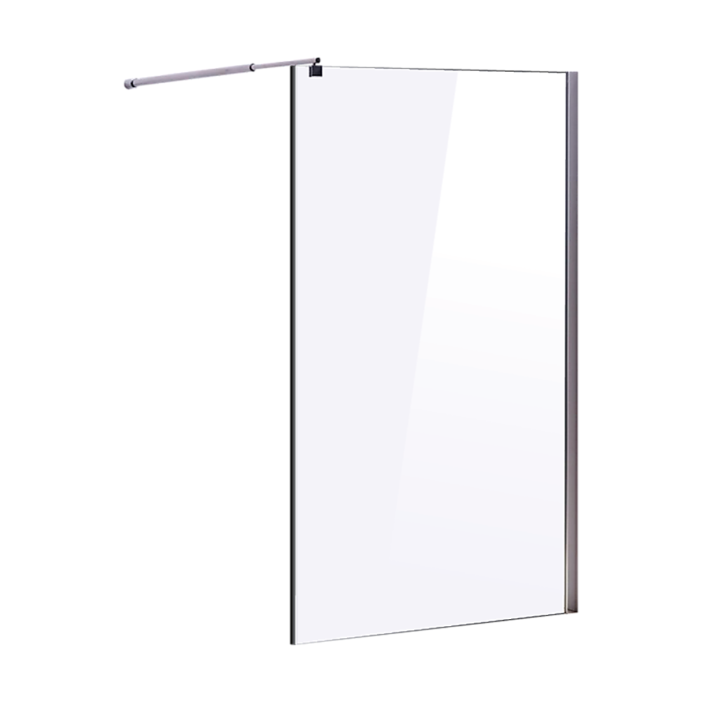 10mm Frameless Safety Glass Shower Screen - 1000mm x 2000mm - Tempered Bathroom Glass Panel for Walk-in Showers and Modern Bathroom Designs