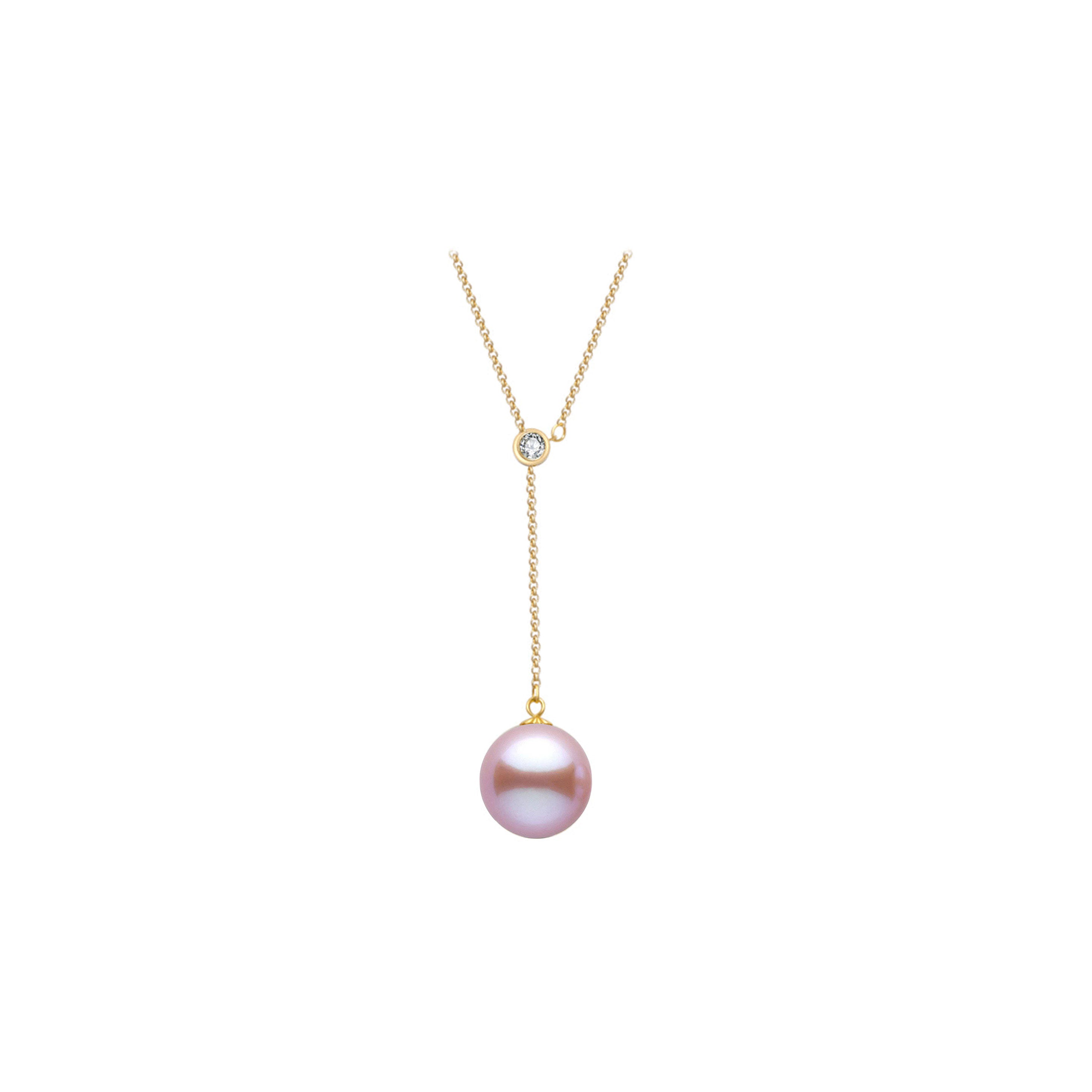 18K Solid Gold Pearl Necklace for Women - Elegant Luxury Jewelry Gift for Brides, Anniversaries & Special Occasions | KN00014