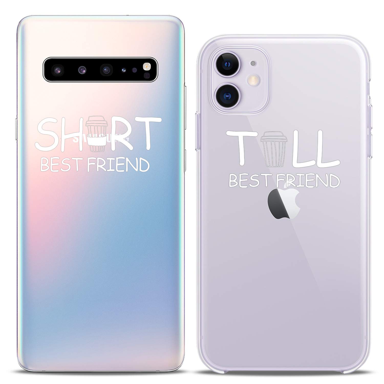 **Matching Couple Phone Cases for iPhone 16/15/14/13/12/11 Pro Max/Mini/XS/X/6s/8 Plus/7+/XR/10/SE/5 – Best Friends BFF Gift – Cute Silicone Cover Pair for Women, Teens, Couples – Perfect for Date Nights, Anniversaries & Gifts**