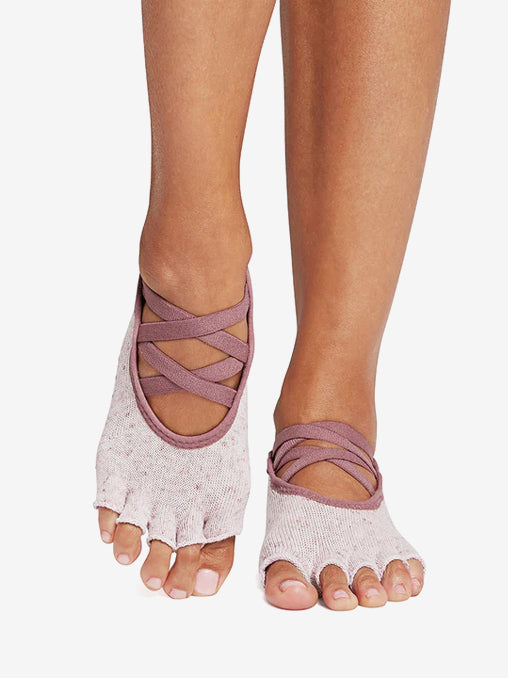 ToeSox Half Toe Elle Grip Socks for Yoga, Pilates & Barre - Non-Slip Grip Socks for Women - Ideal for Dance, Fitness & Studio Workouts