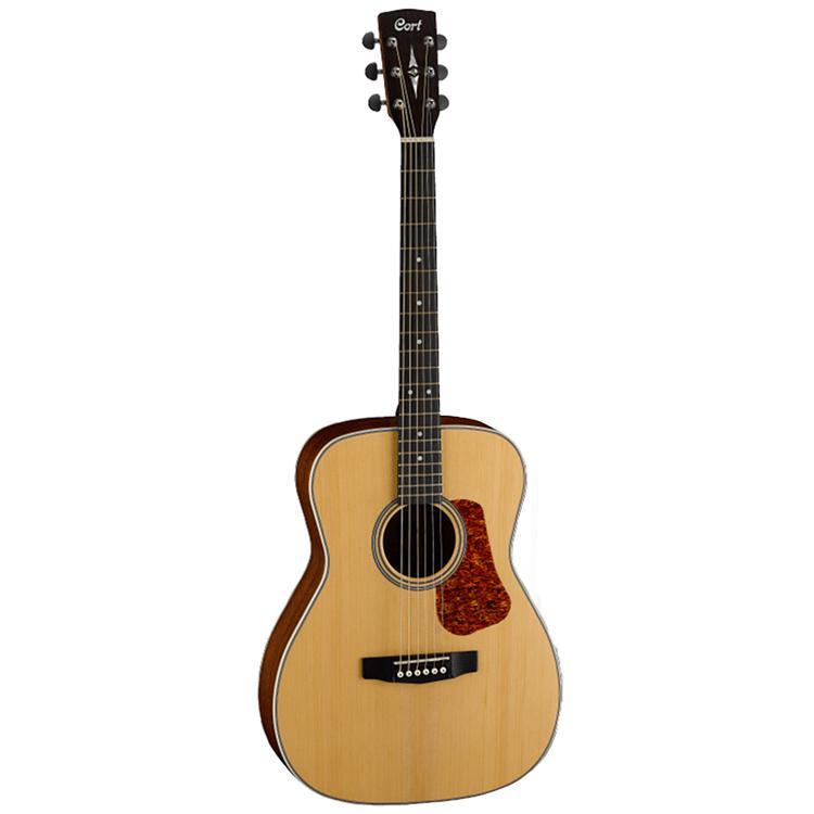 Cort L100C NS Concert Acoustic Guitar - Satin Natural Spruce Top, Mahogany Back & Sides - Perfect for Beginners, Performances & Studio Recording