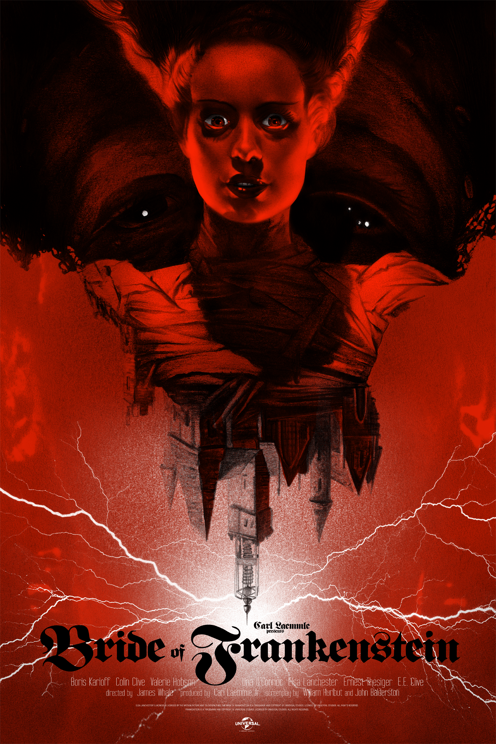 Bride of Frankenstein (Variant) - Classic Horror Movie Collectible for Halloween Decor & Film Memorabilia Fans