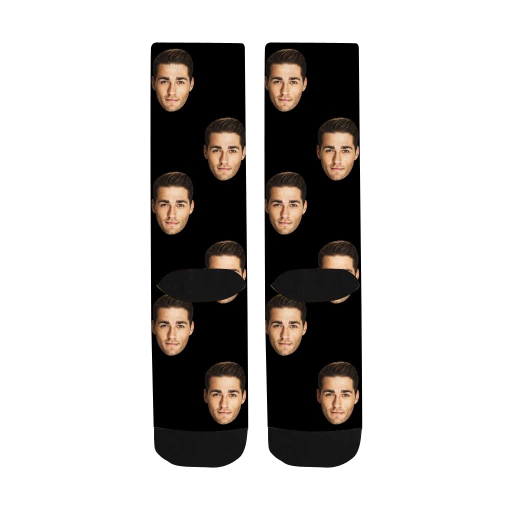 Custom Christmas Novelty Socks with Funny Print - Personalized Photo Socks for Couples, Men & Women | Unisex Crew Socks for Holiday Gifts, Stocking Stuffers & Festive Outfits