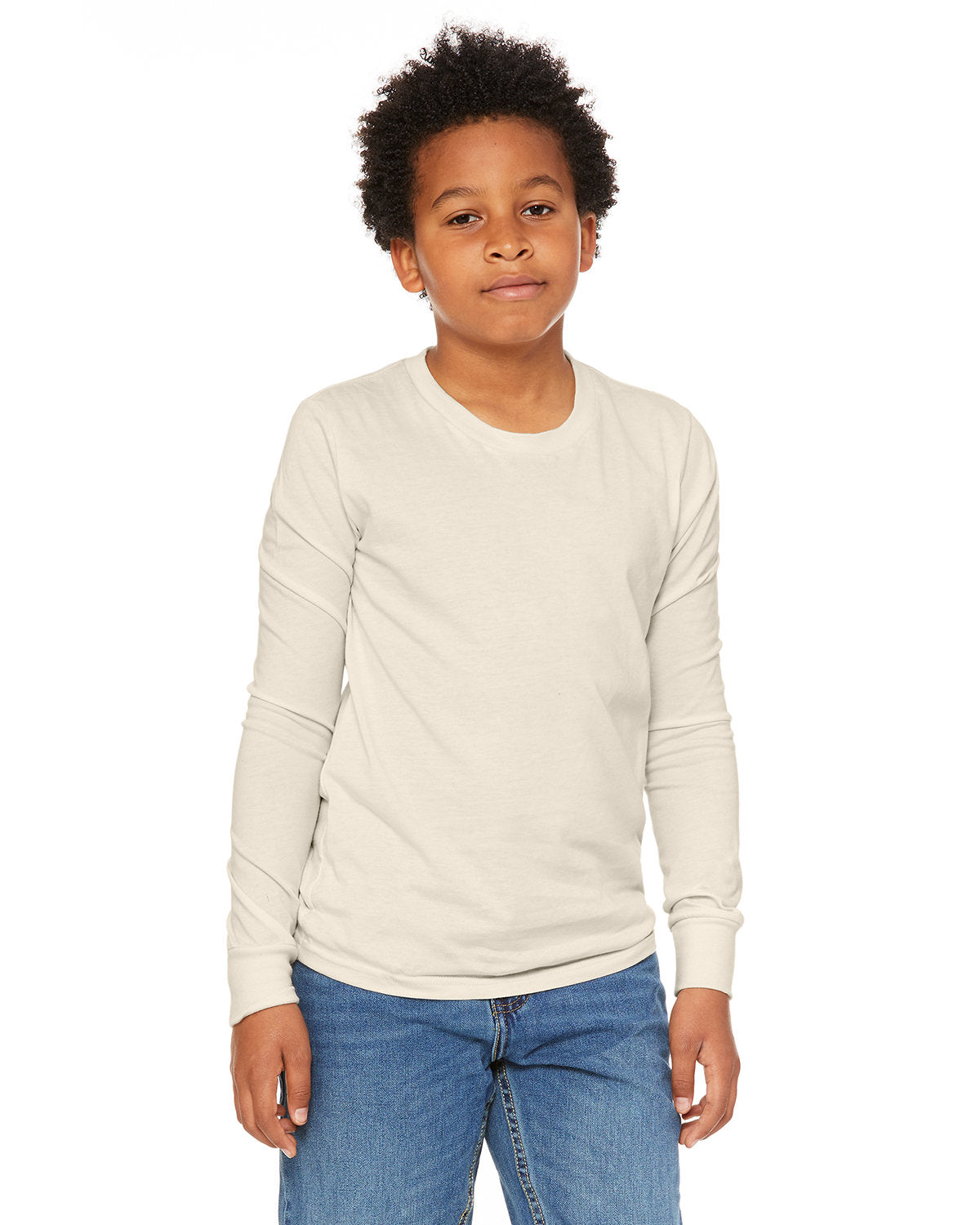 Bella + Canvas 3501Y Youth Long Sleeve T-Shirt - Soft Cotton Jersey Tee for Kids & Teens - Perfect for School, Sports & Everyday Wear