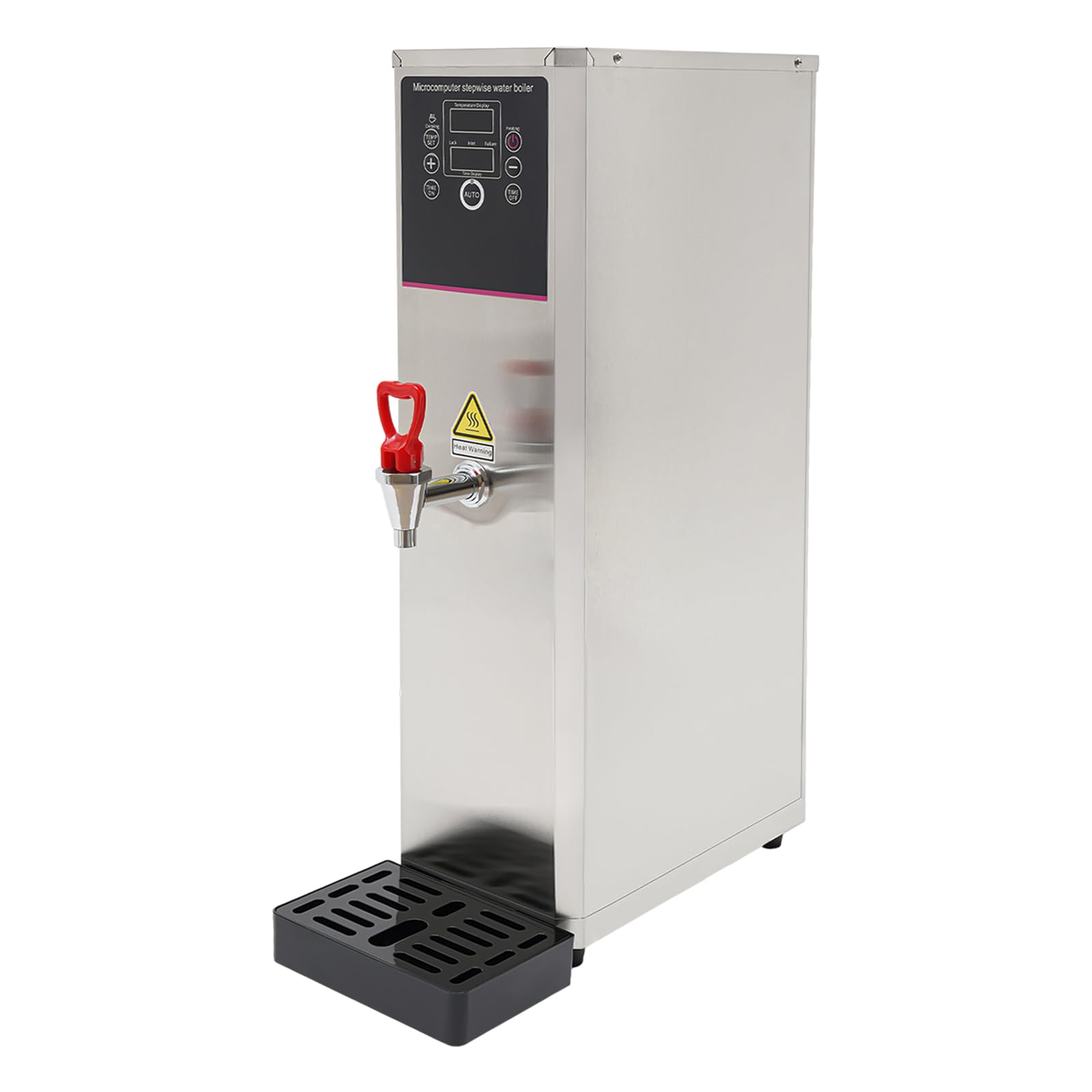 Commercial Hot Water Dispenser 3000W Fast Heating - 45L/H Stainless Steel Electric Water Boiler for Tea, Milk, Coffee - Perfect for Restaurants, Hotels, and Office Use - 12-18 Minute Boil Time, Silver Finish