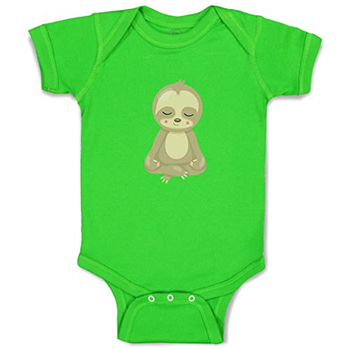 Custom Personalized Baby Bodysuit - Sloth Yoga Funny Cotton Onesie for Boys & Girls - Perfect for Newborn Photos, Baby Showers & Playtime