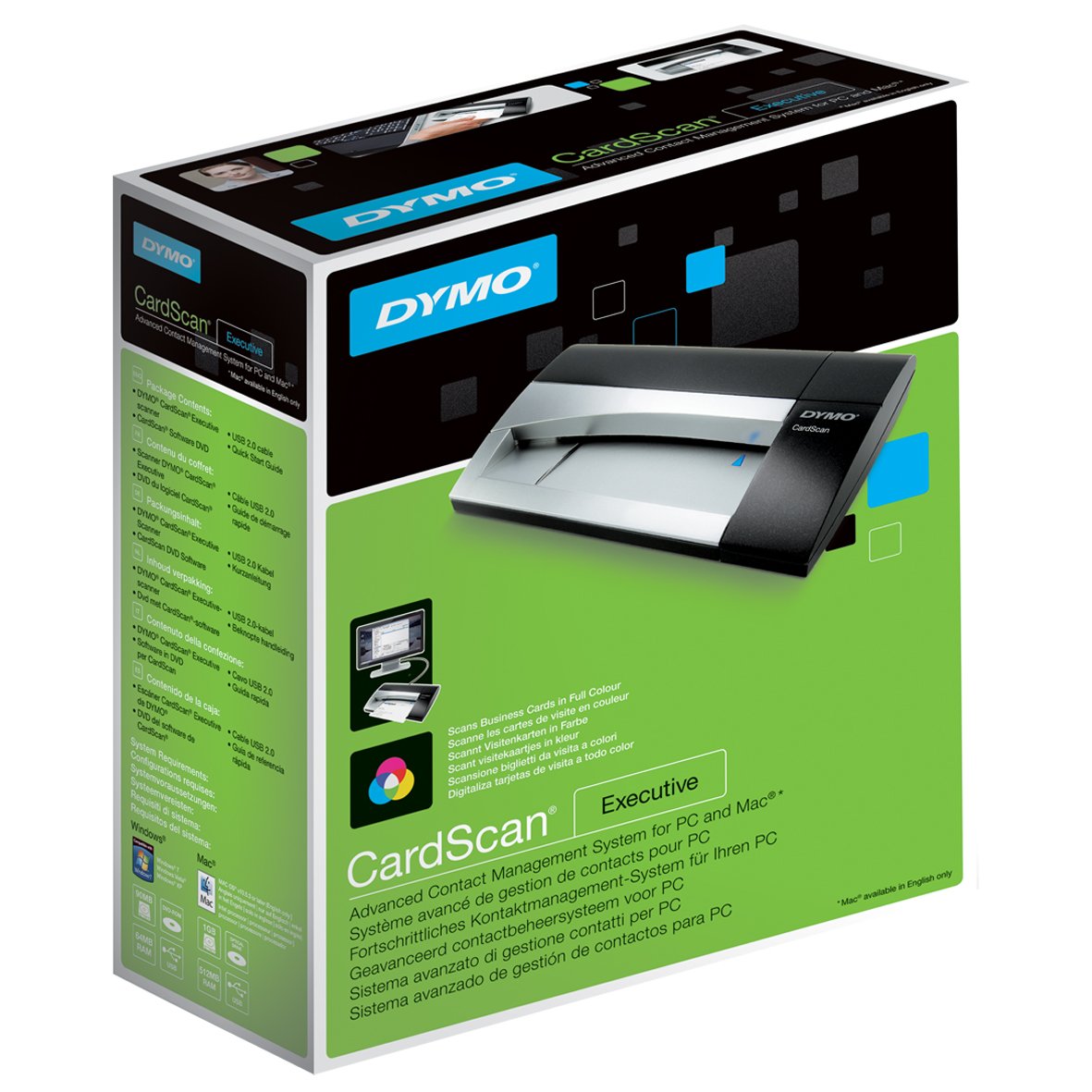 DYMO CardScan v9 Executive Business Card Scanner & Contact Management Software for PC & Mac (1760686) - Digitize Business Cards & Organize Contacts for Networking & CRM