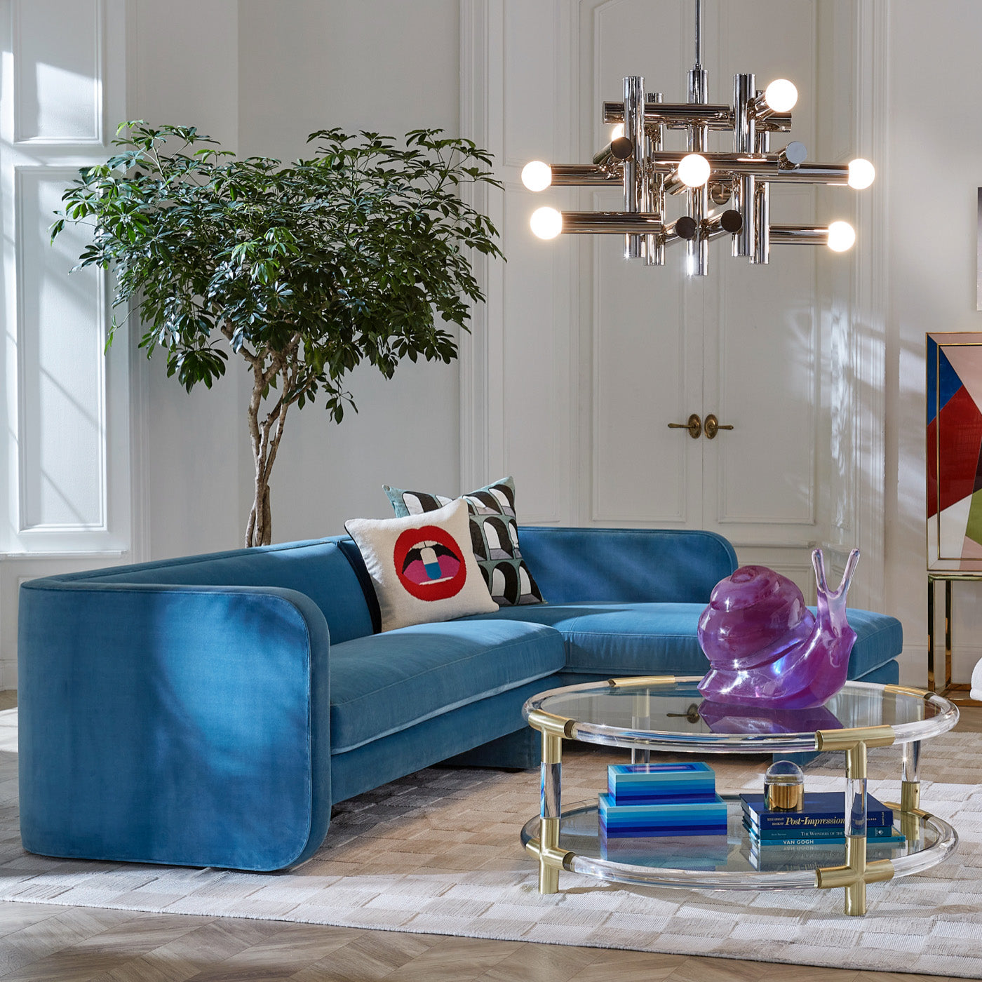 Jacques Modern Round Cocktail Table - Stylish Coffee Table for Living Room, Lounge & Patio - Perfect for Entertaining Guests & Relaxing