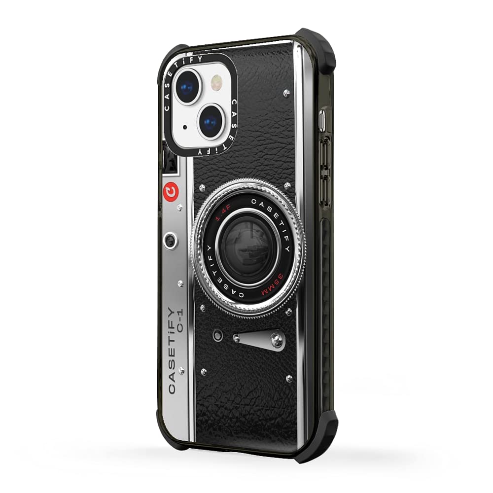 CASETiFY Ultra Impact Shockproof Case for iPhone 13 Mini - Slim Protective Cover with Camera Protection - Clear Black Design - Perfect for Outdoor Activities & Daily Use