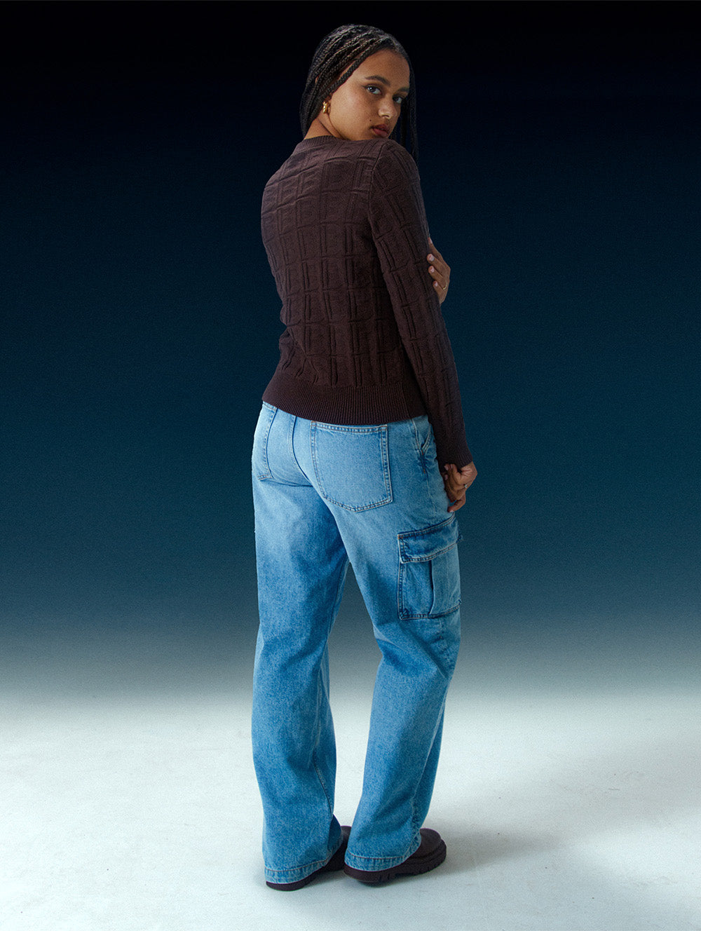 Organic Cotton Jacquard Sweater for Women - Soft & Breathable Pullover - Perfect for Fall Layering, Casual Outfits & Office Wear