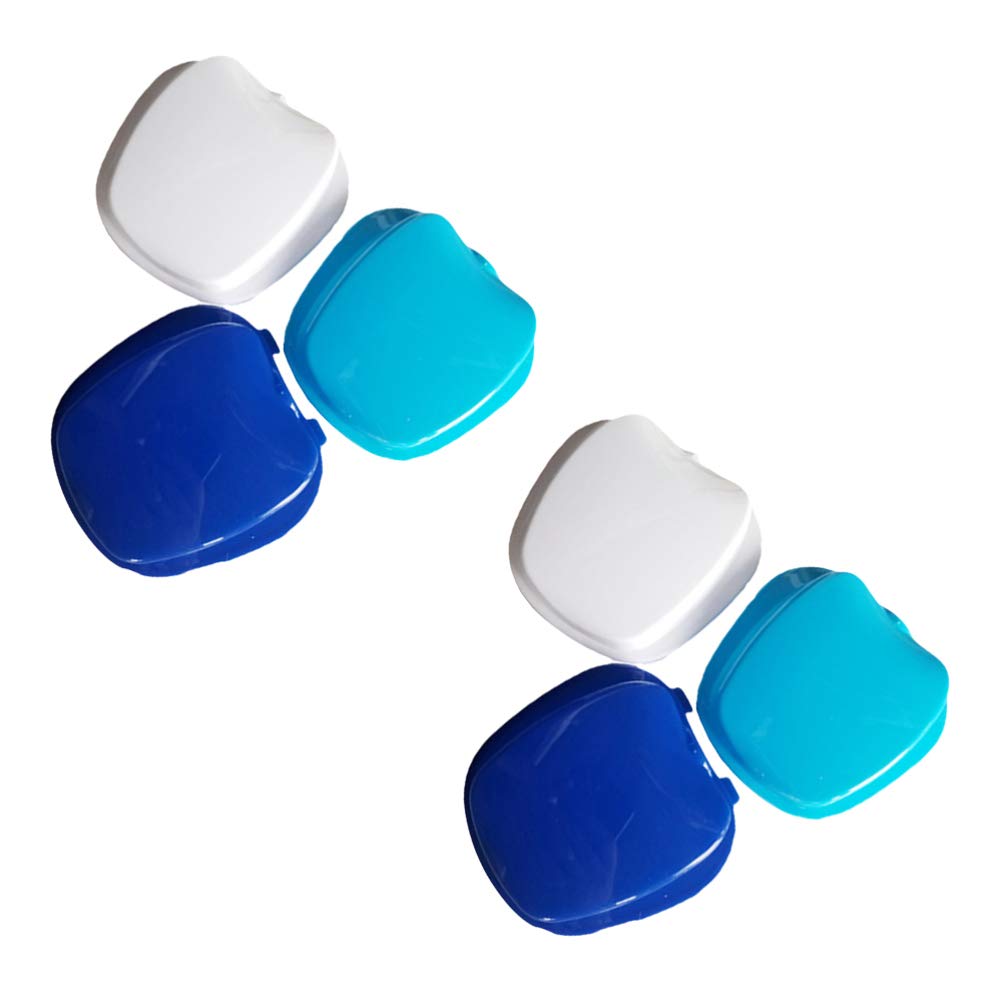 EXCEART 2-Pack Fake Teeth Storage Case - Denture Holder Container for Travel, Cosplay & Dental Care (White) - Perfect for Halloween Costumes, Dental Hygiene & Theatrical Performances