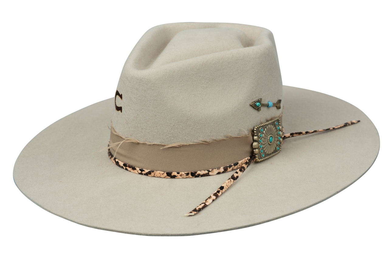 Charlie 1 Horse Spearpoint Cowboy Hat in Silverbelly - Western Style Felt Hat for Men, Rodeo, Country Music Festivals & Outdoor Adventures
