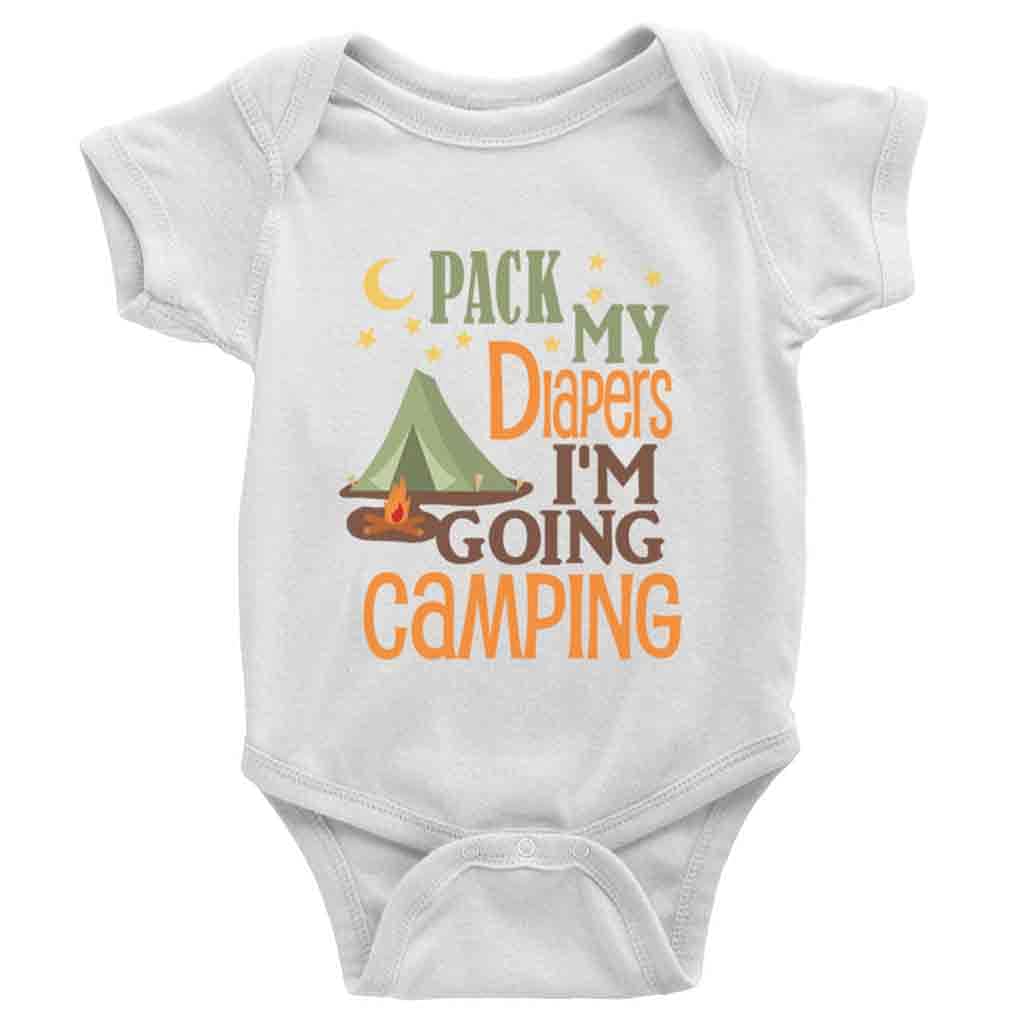 Adorable Pack Diaper Camping Bodysuit for Baby Girls & Boys - Soft Infant Toddler Creeper Outfit - Perfect for Outdoor Adventures & Family Trips