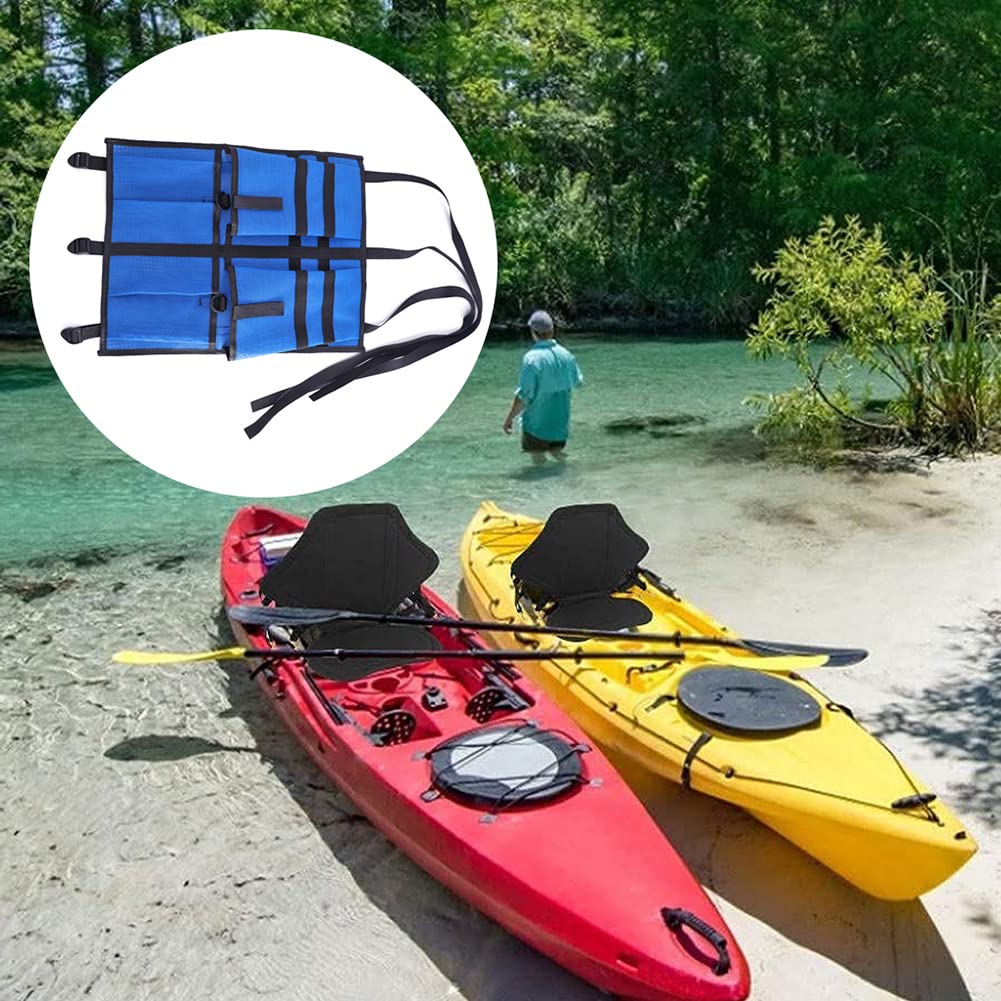**Waterproof Kayak Canoe Storage Bag with Adjustable Buckle Straps - Under Seat Organizer for Kayaking, Canoeing & Dinghy Gear - Perfect for Water Sports & Outdoor Adventures (Black)**