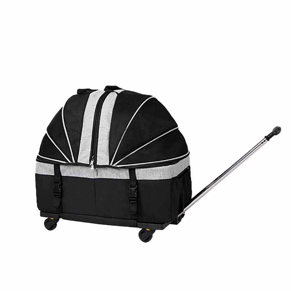 KaiLangDe Pet Rolling Carrier with Detachable Wheels - Travel Carrier for Small & Medium Dogs & Cats up to 40 lbs - Collapsible, Breathable & Lightweight - Perfect for Air Travel, Vet Visits & Outdoor Adventures