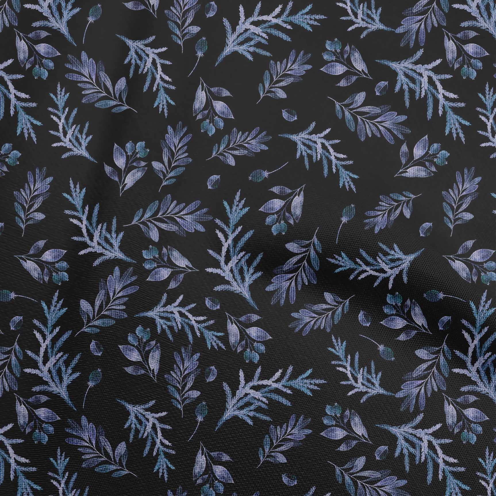 Premium Velvet Black Tropical Print Fabric by The Yard - 58 Inch Wide for DIY Clothing, Home Decor & Sewing Projects - Soft, Durable & Easy to Sew