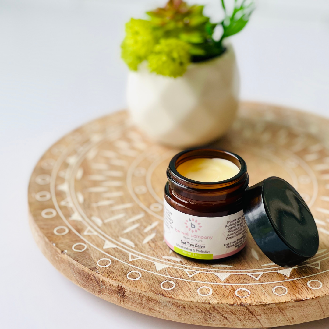 Organic Tea Tree Salve for Skin Care - Natural Healing Balm for Acne, Eczema & Dry Skin - Perfect for Daily Moisturizing & Soothing Irritation