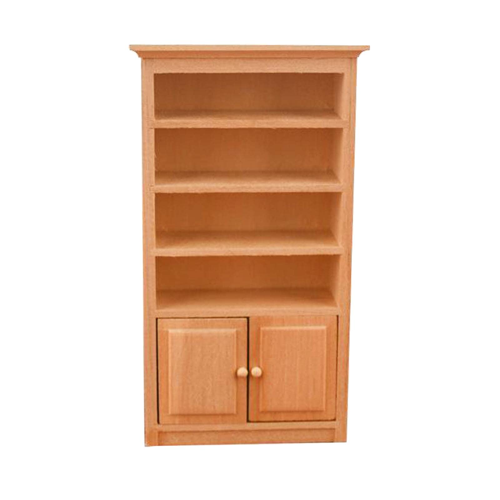1/12 Scale Miniature Cabinet Bookshelf Model - Dollhouse Furniture Decor for DIY Miniature Scenes, Room Displays & Collector's Showcase
