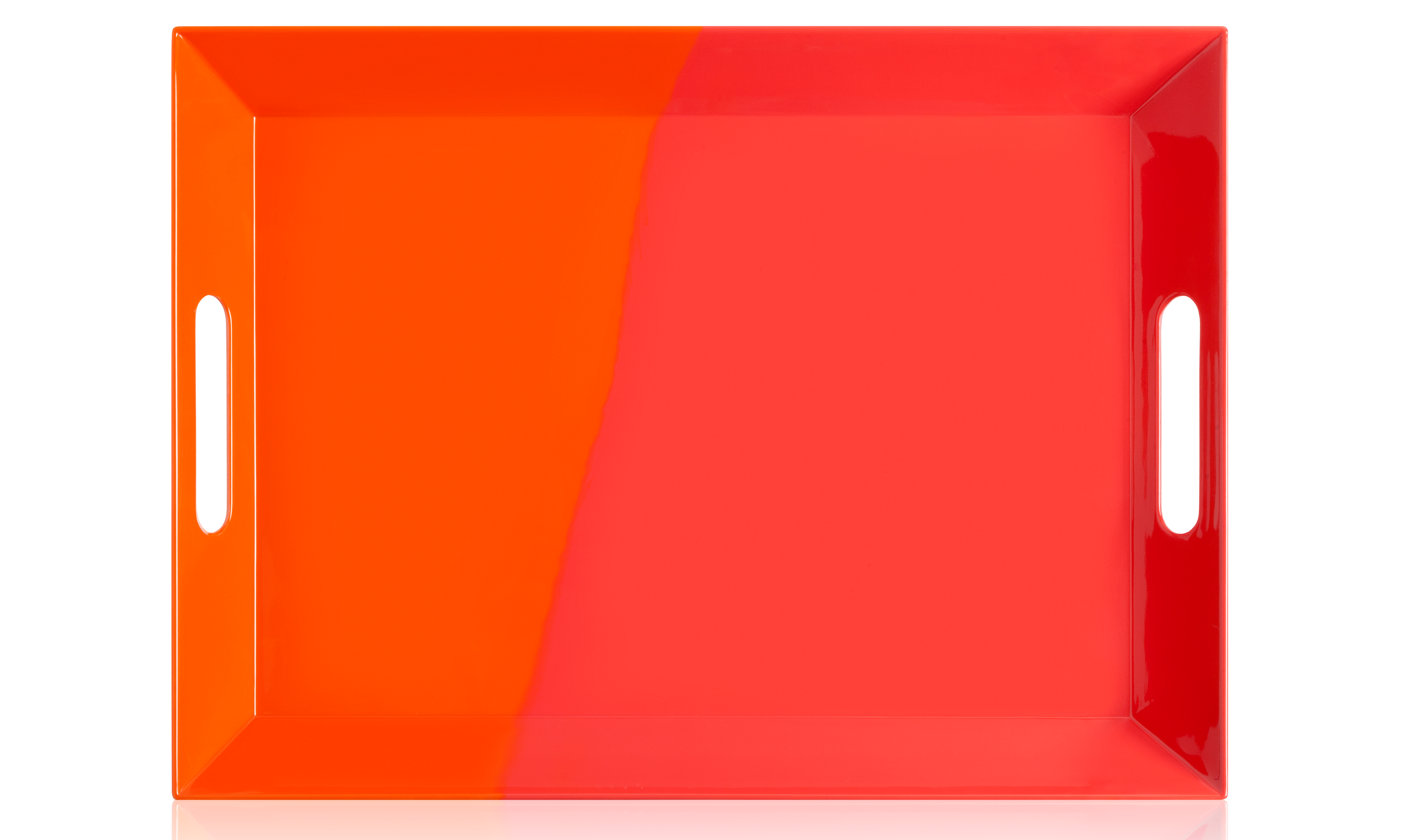 Exclusive Thomas Fuchs Creative Melamine Serving Tray - 1/2 & 1/2 Size in Vibrant Orange/Red - Perfect for Party Appetizers, Brunch Serving, and Home Decor