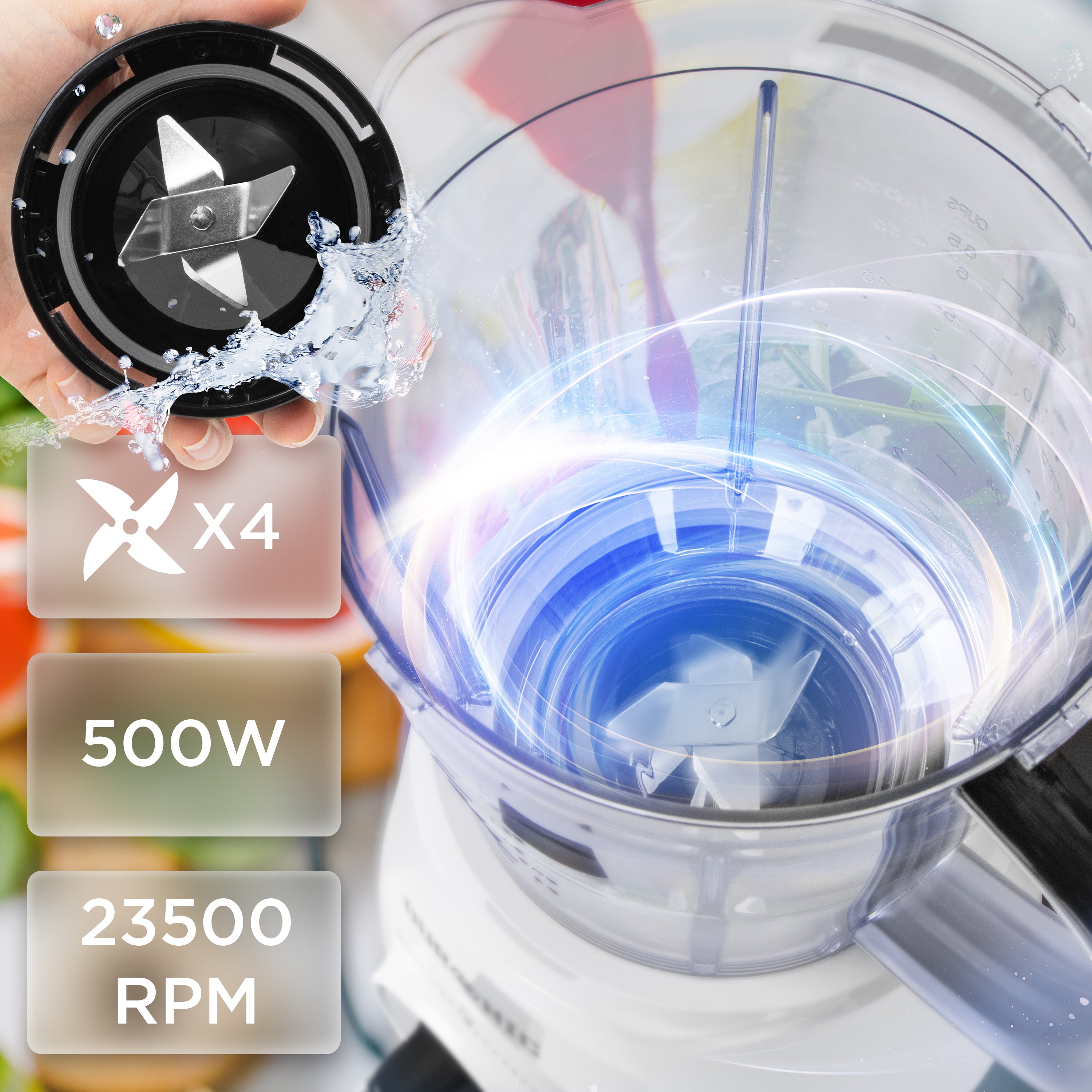 Duronic BL16 500W Electric Blender - 1.5L BPA-Free Jug for Smoothies, Protein Shakes, Ice Slushies, Baby Food & Soups - Removable Blades with Pulse Function - Perfect for Kitchen, Gym & Healthy Lifestyle