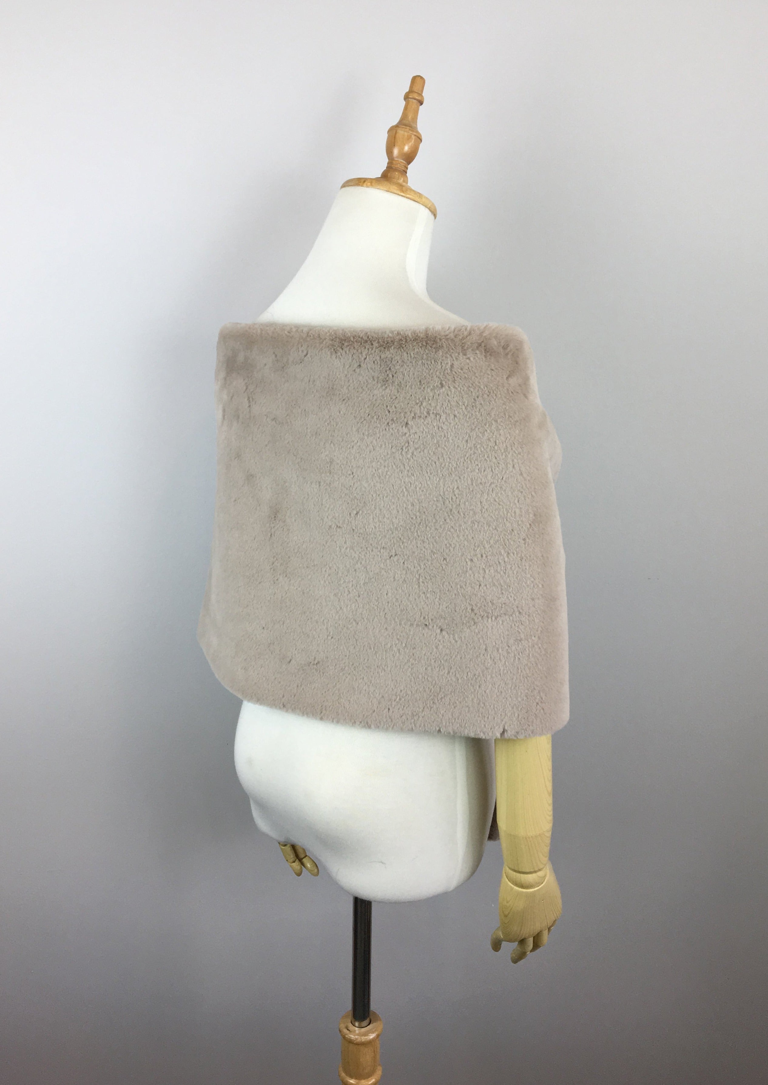 Light Brown Double Sided Fur Shawl Wrap - Soft & Luxurious Winter Scarf for Women (Jenny Brw05) - Perfect for Cold Weather, Evening Outfits & Holiday Fashion