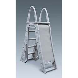 Confer A-Frame Ladder with Roll Guard Gate - 62024 | Heavy Duty Aluminum Step Ladder for Home, Garage & Construction Use