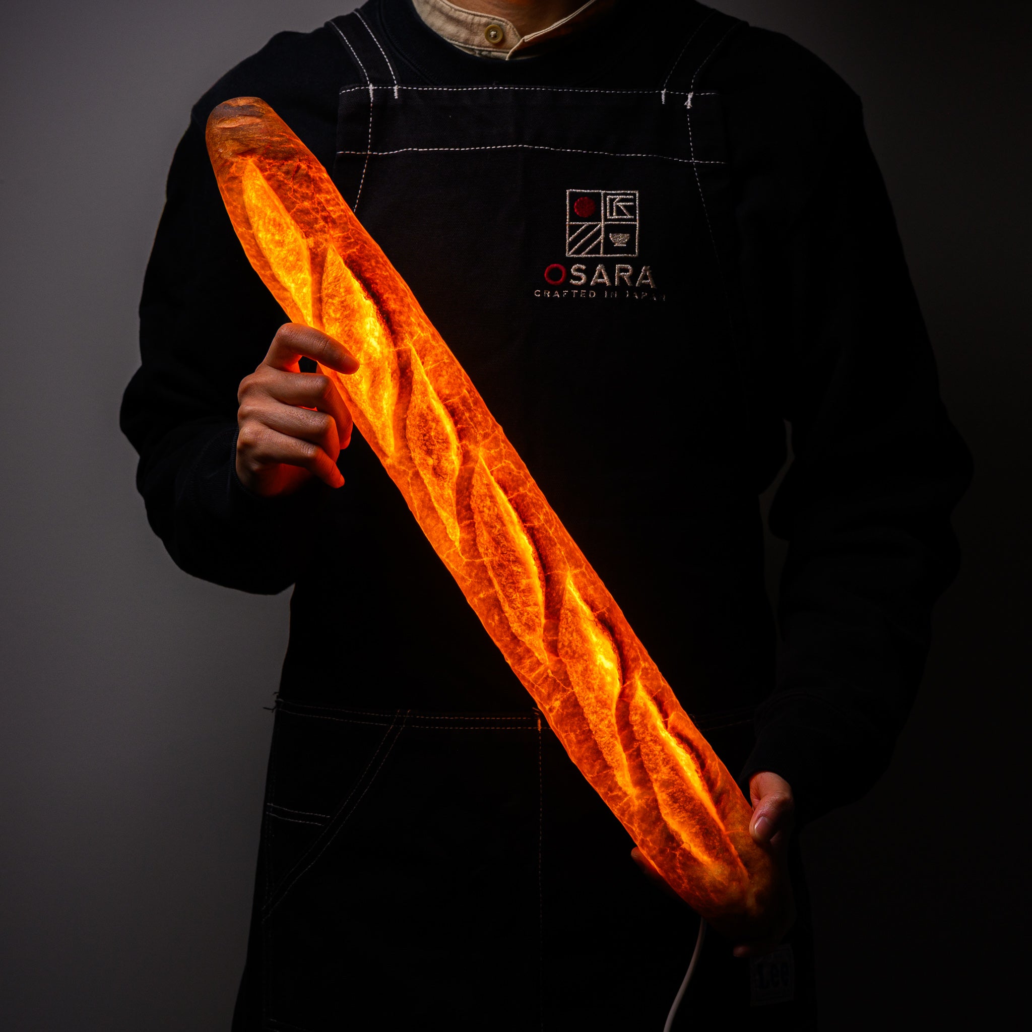 PAMPSHADE Real Bread Lamp - Baguette Style Art Light by Yukiko Morita | Unique Home Decor for Kitchen, Bakery & Cozy Living Spaces