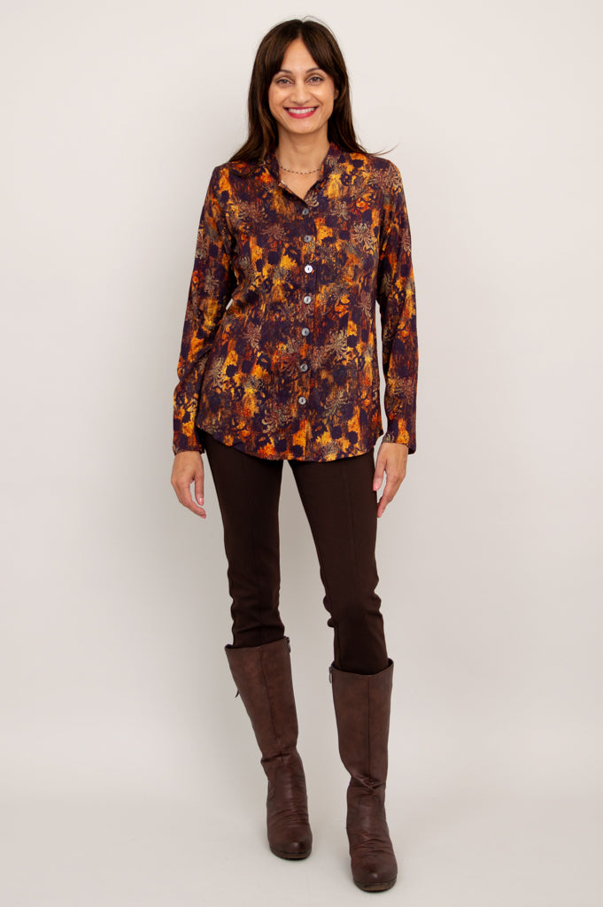 Debbie Long Sleeve Top - Soft Bamboo Linen Blend, Breathable Fortress Style for Women | Perfect for Casual Wear, Office Outfits & Layering